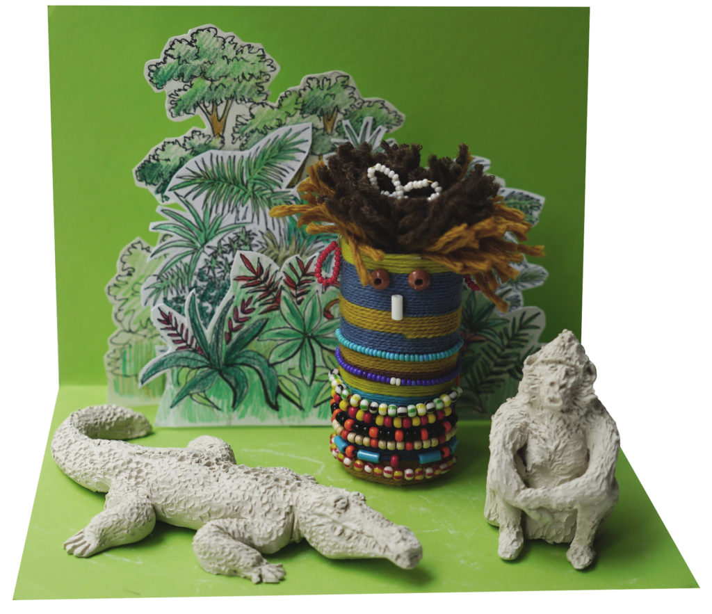 Stage animaux d'argile - figurine d'ailleurs - jungle en 3d