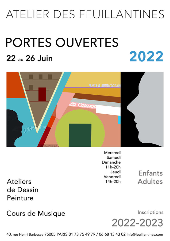 Portes ouvertes de l'atelier des Feuillantines du 22 au 26 juin 2022