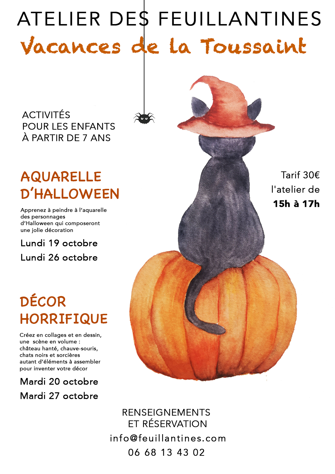 stage aquarelle halloween
