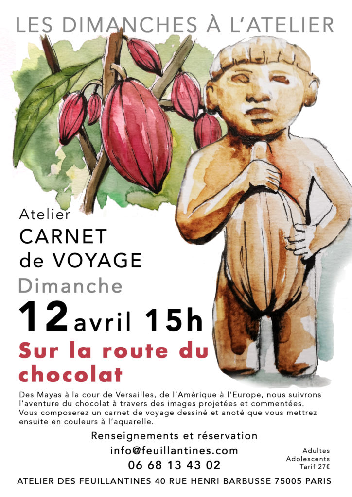 dimanche à l'atelier carnet de voyage sur la route du cacao