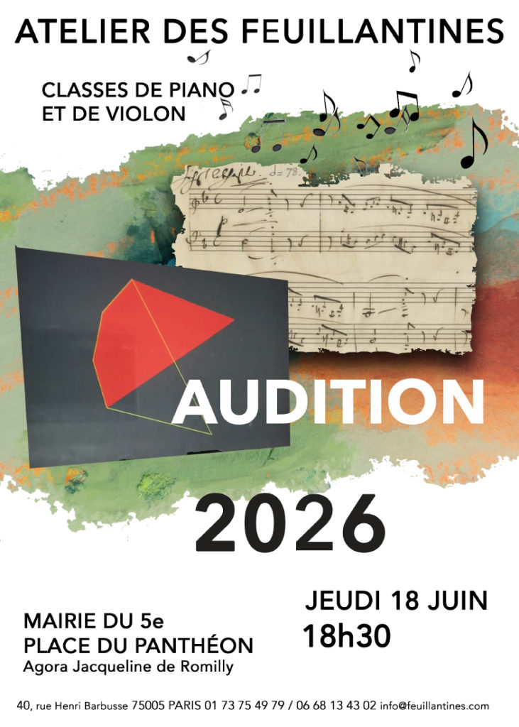 audition piano violon 2026
